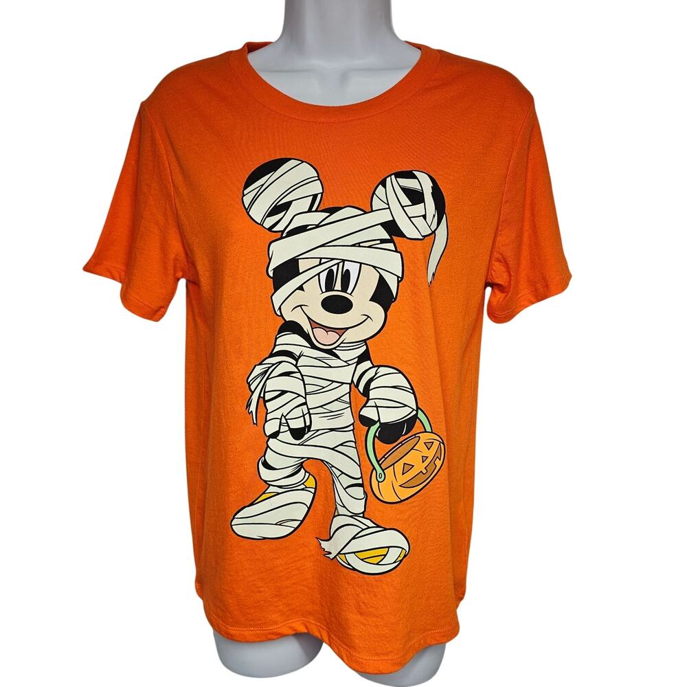 Disney Mickey Mouse Halloween Graphic Tee Mickey in Mummy Costume  Women's XS